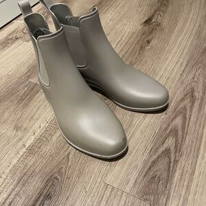 Gray Ankle Rain Boots